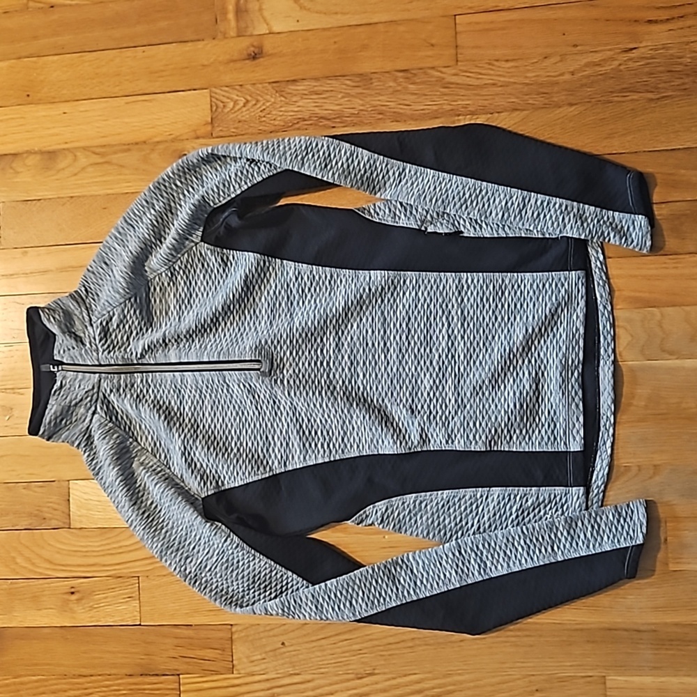 Athleta Snowscape Half Zip Pullover Gray Quilted … - image 4